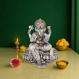 Silver Antique Ganesha - GMIDG6RSL-0081