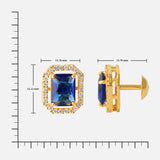 Blue Stone Stud - GMSLSST13WBL-062