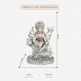 Silver Antique Durga - GMIDDU2SL-0052
